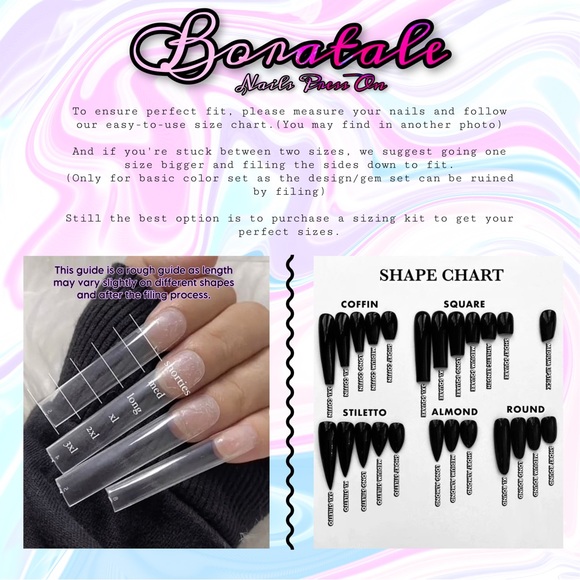 Absolute Handmade Reusable Press On Nails | Bridal Nails | Gemstones | White - Picture 9 of 9